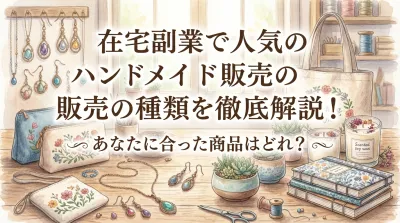 在宅副業で人気のハンドメイド販売の種類を徹底解説！あなたに合った商品はどれ？