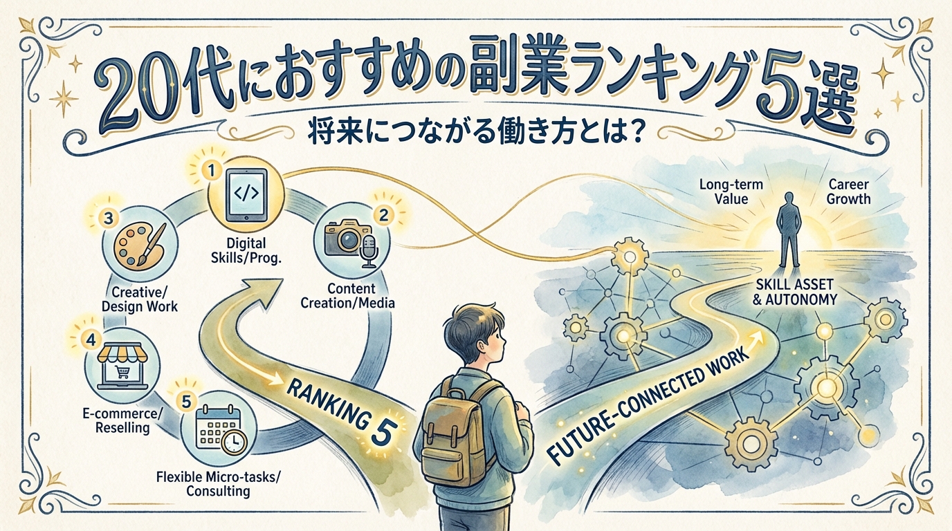 20代におすすめの副業ランキング5選と将来につながる働き方とは？