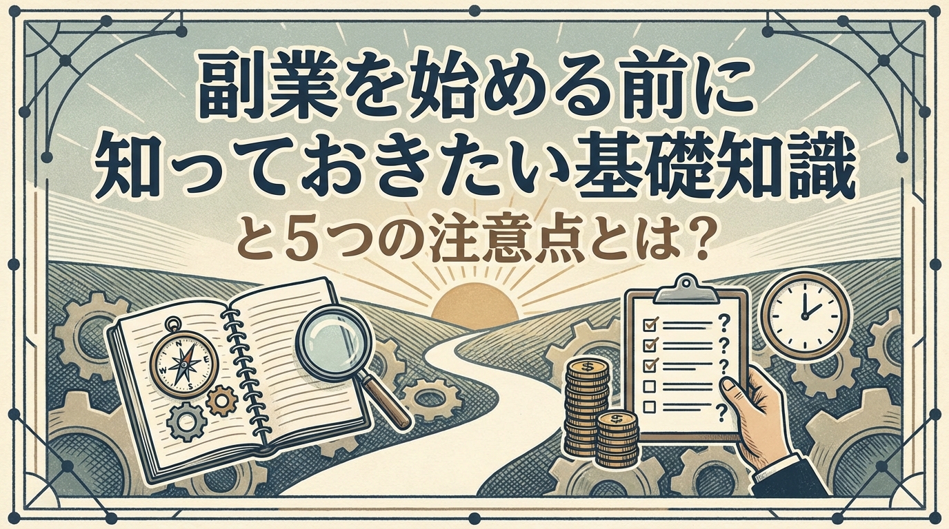副業を始める前に知っておきたい基礎知識と５つの注意点とは？