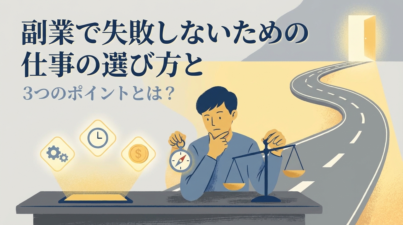 副業で失敗しないための仕事の選び方と３つのポイントとは？
