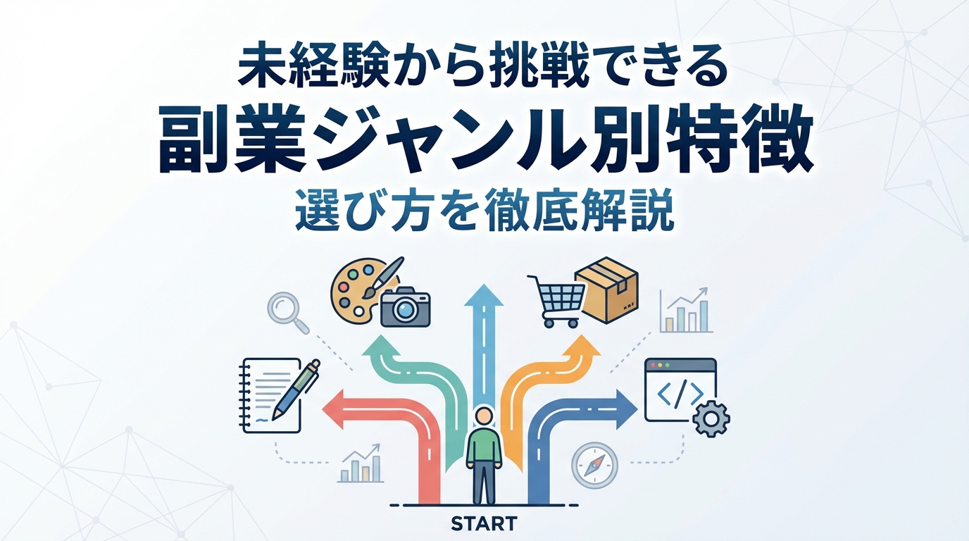 未経験から挑戦できる副業ジャンル別特徴と選び方を徹底解説