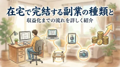 在宅で完結する副業の種類と収益化までの流れを詳しく紹介