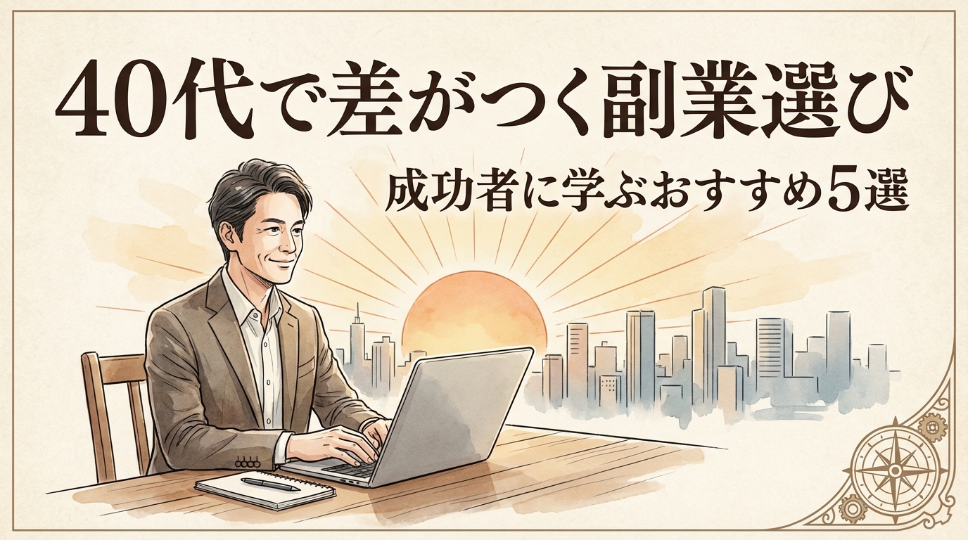 40代で差がつく副業選び 成功者に学ぶおすすめ5選