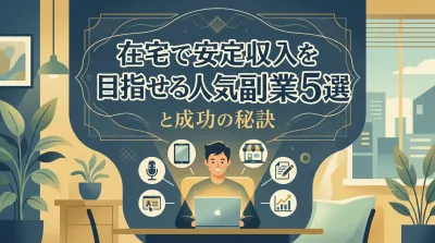 在宅で安定収入を目指せる人気副業5選と成功の秘訣