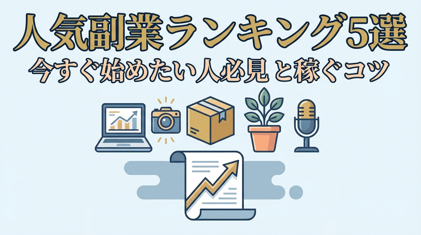 今すぐ始めたい人必見 人気副業ランキング5選と稼ぐコツ