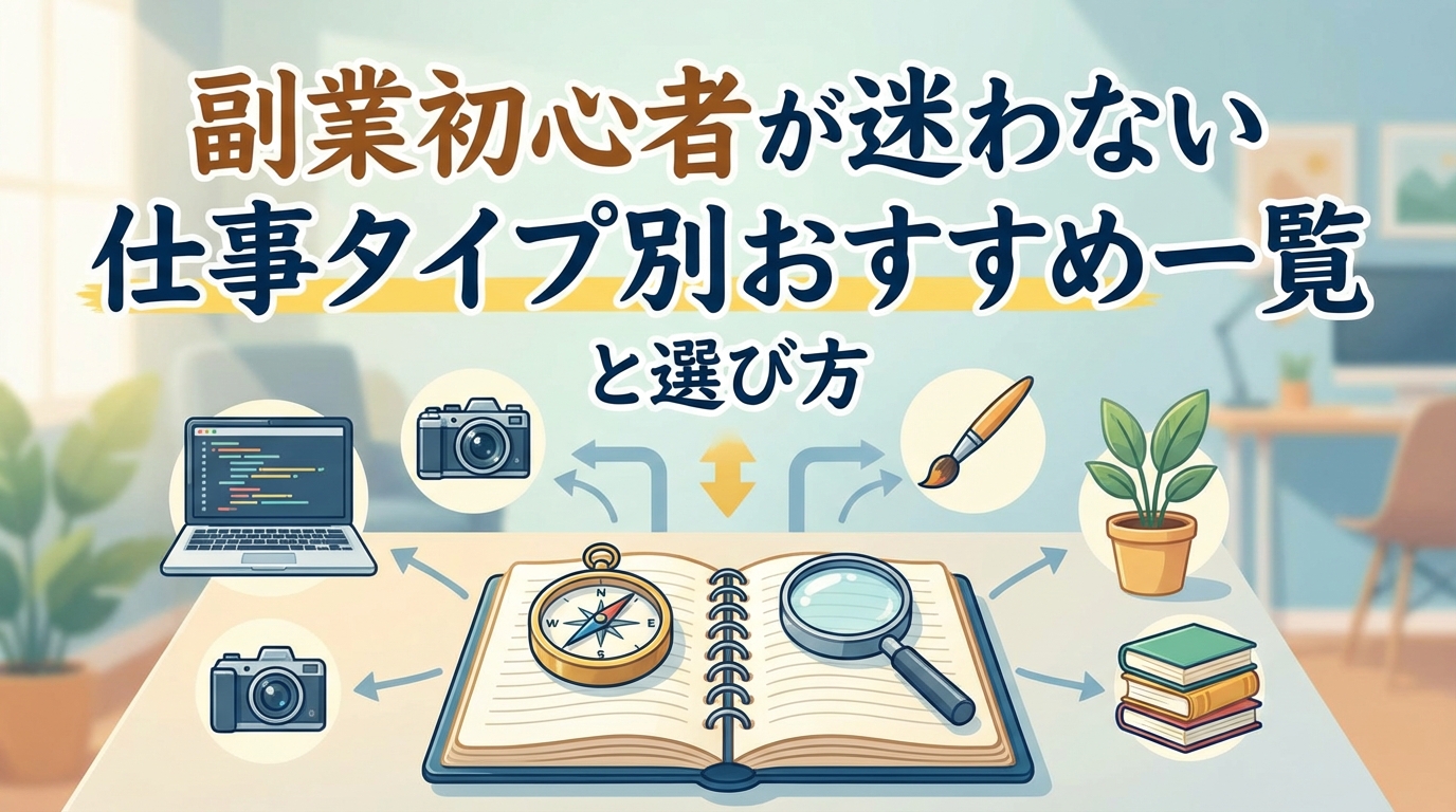 副業初心者が迷わない仕事タイプ別おすすめ一覧と選び方