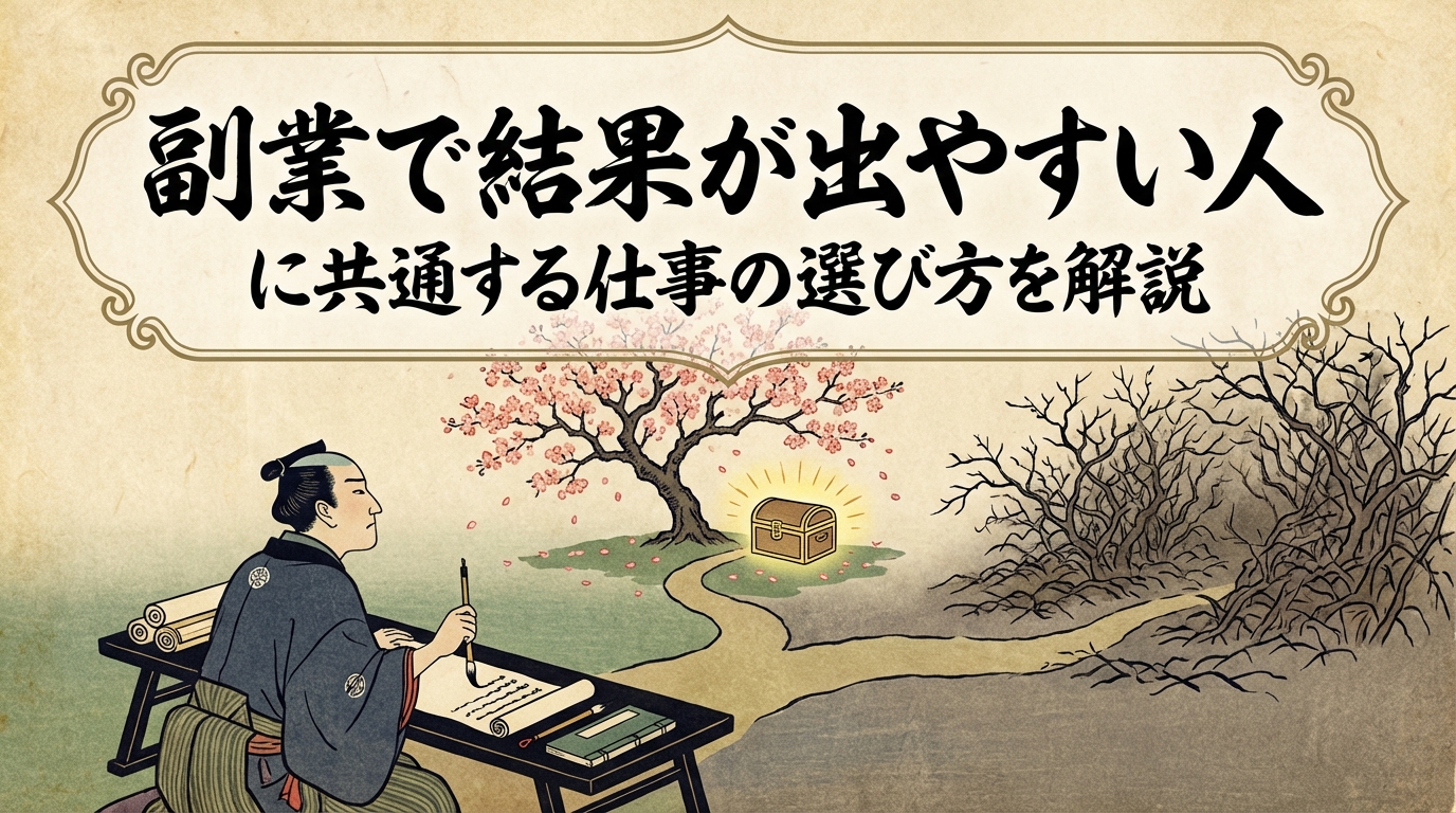 副業で結果が出やすい人に共通する仕事の選び方を解説