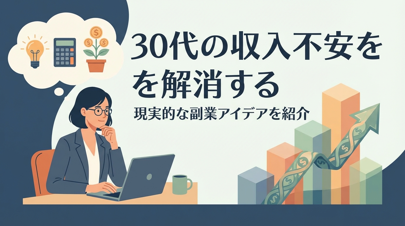 30代の収入不安を解消する現実的な副業アイデアを紹介