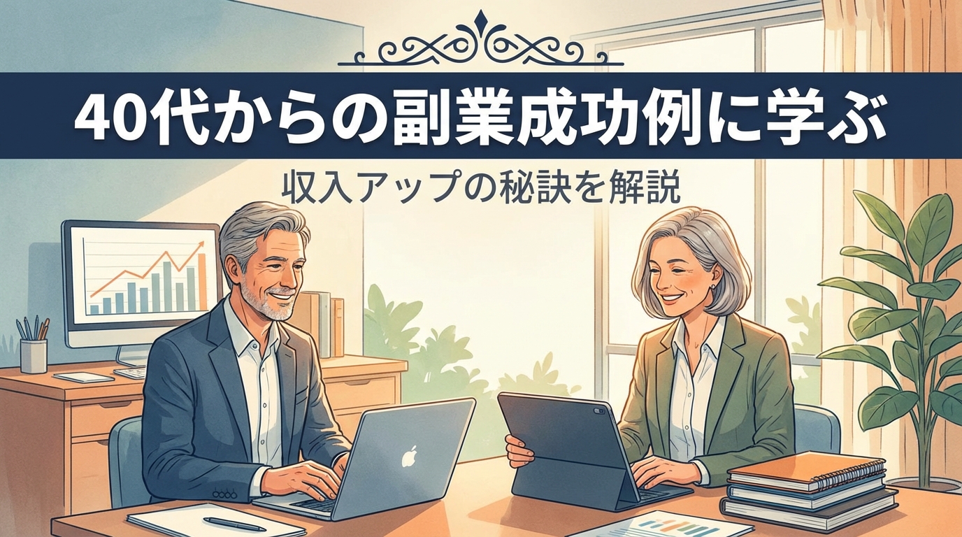 40代からの副業成功例に学ぶ収入アップの秘訣を解説