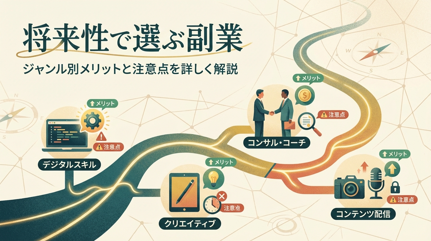将来性で選ぶ副業ジャンル別メリットと注意点を詳しく解説