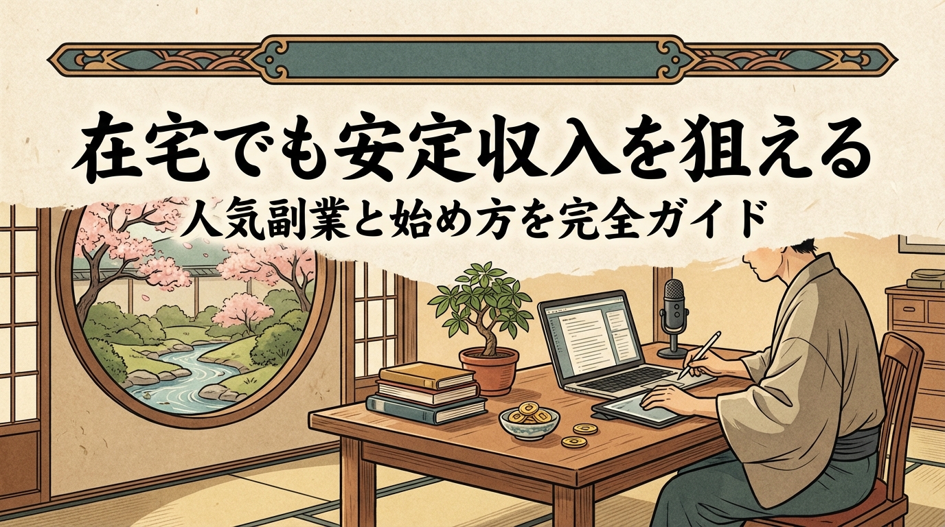 在宅でも安定収入を狙える人気副業と始め方を完全ガイド