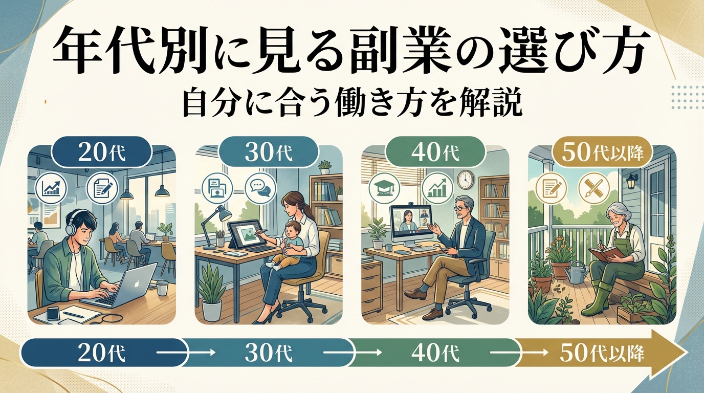 年代別に見る副業の選び方 自分に合う働き方を解説