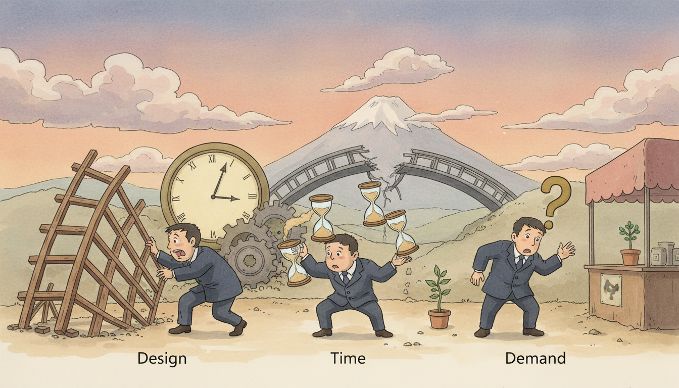 なぜ「設計・時間・需要」を見誤ると挫折してしまうのか？